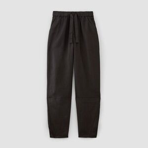 Everlane Women's Linen Pull-On Barrel Pant in Black, Size Medium